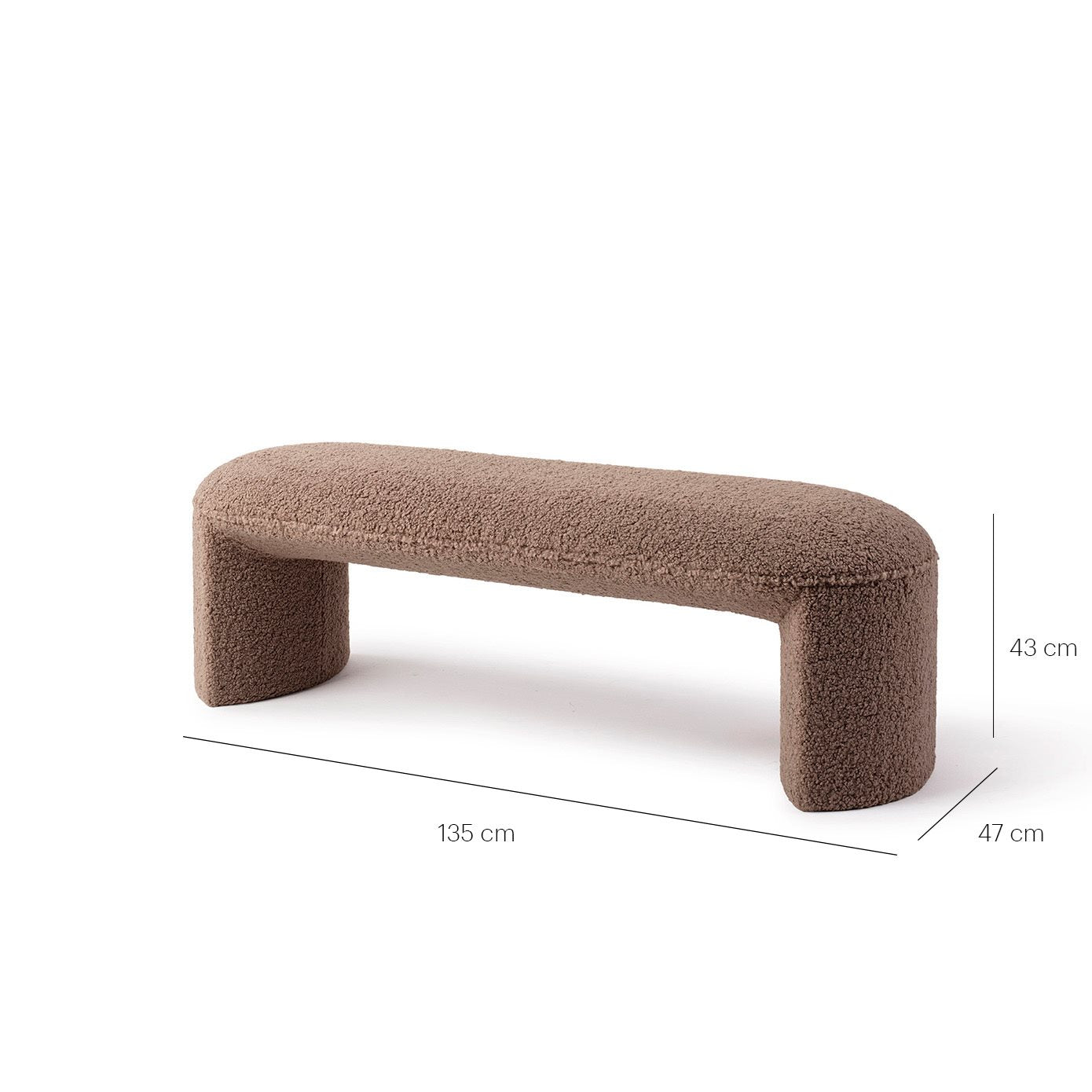 Nachii Bench Plush Mud