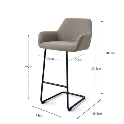 Hiroo Bar Chair Foggy Fusion