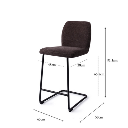 Ikata Bar Chair Almost Black