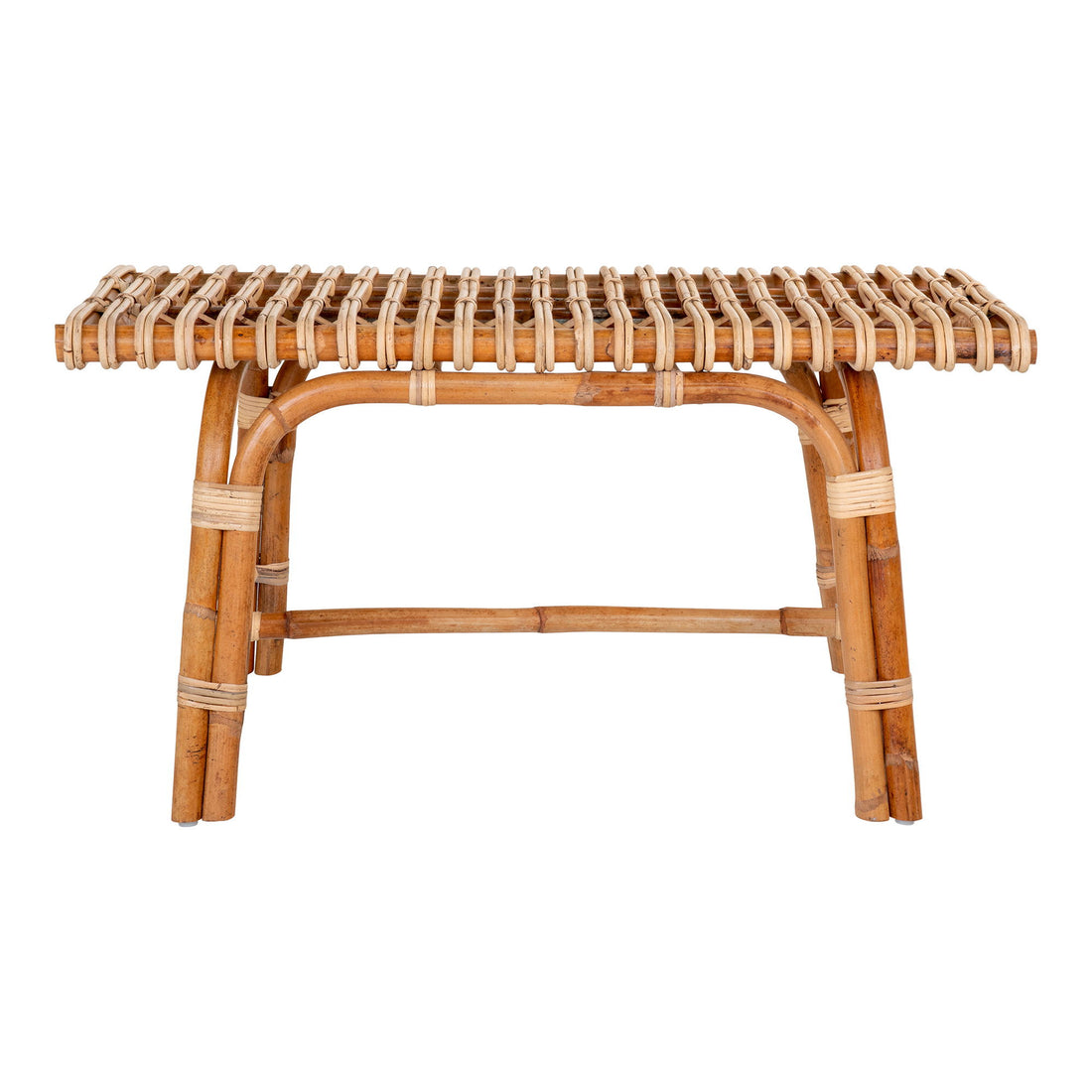 Bænk - Aveiro bænk i rattan, natur, 40x90x46 cm