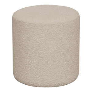 Ejby Puf - Puf i bouclé, beige, Ø34x36 cm, HN1233