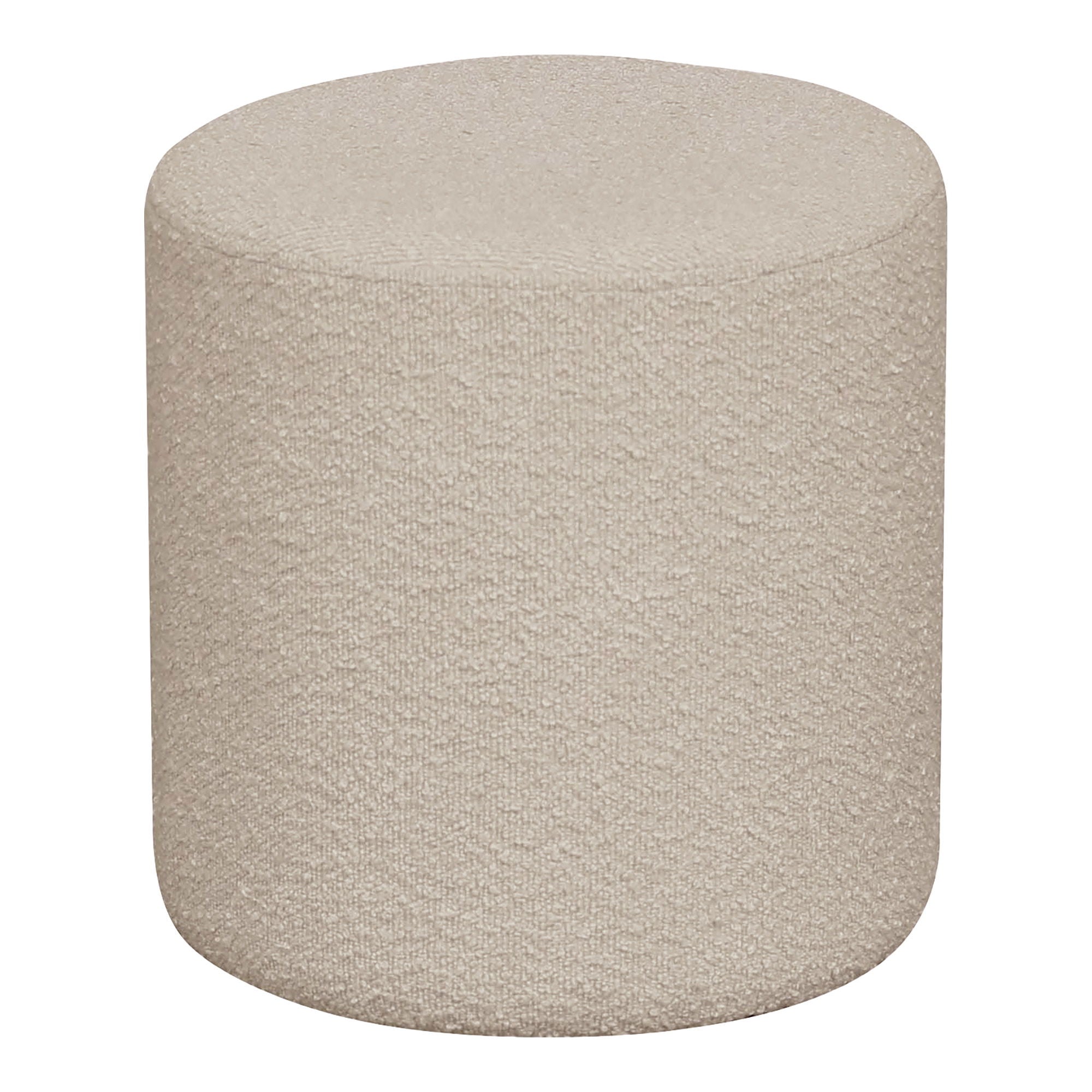 Ejby Puf - Puf i bouclé, beige, Ø34x36 cm, HN1233