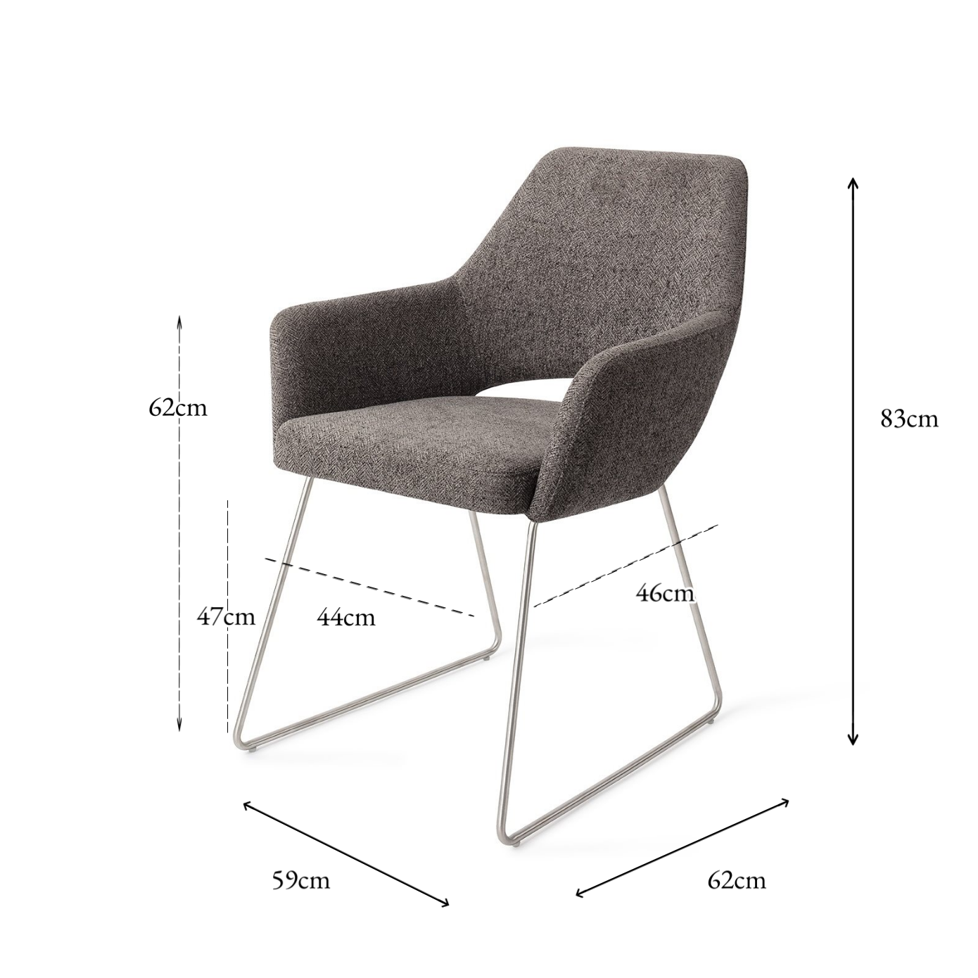 Yanai Dining Chair Amazing Grey