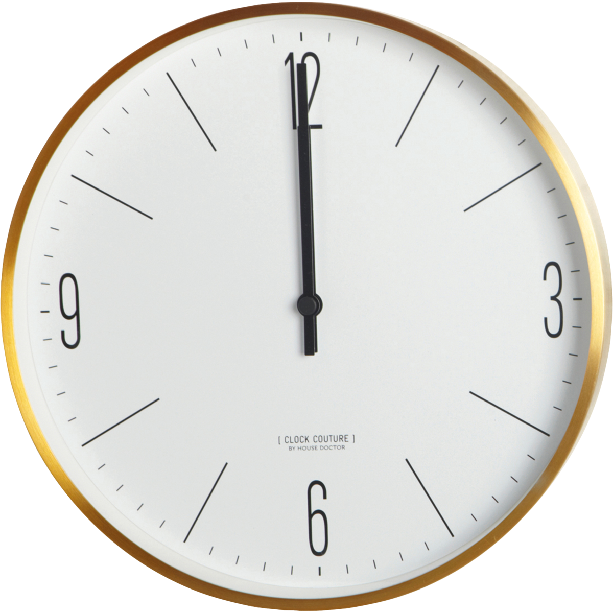 Wall clock, HDClock Couture, White;Gold