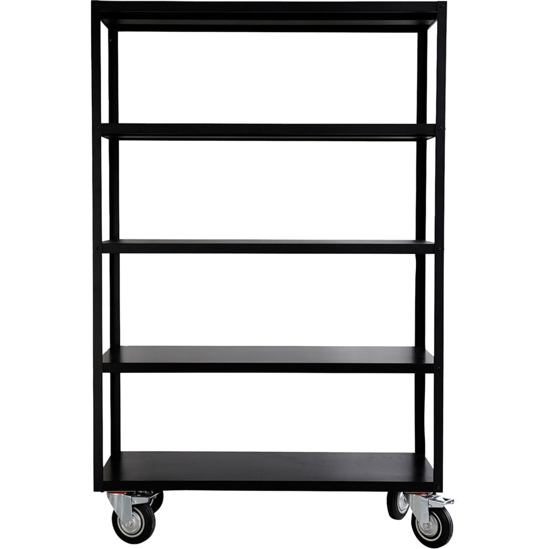 Reol m. 4 hjul, HDTrolley, Mat sort