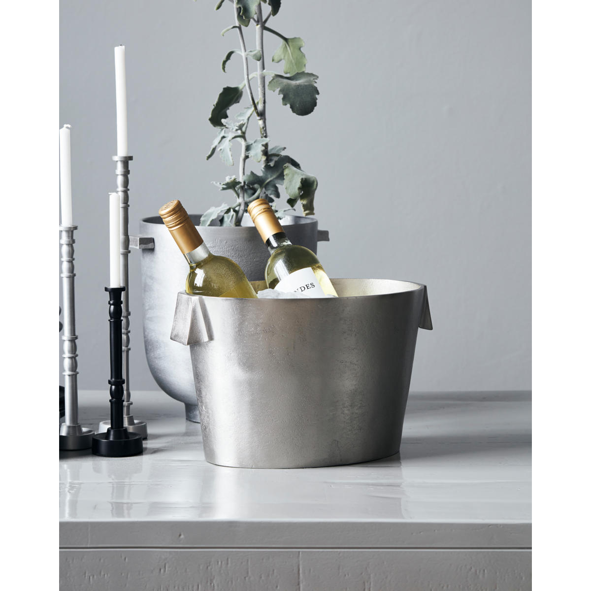 Wine cooler, HDBuck, Brushed silver