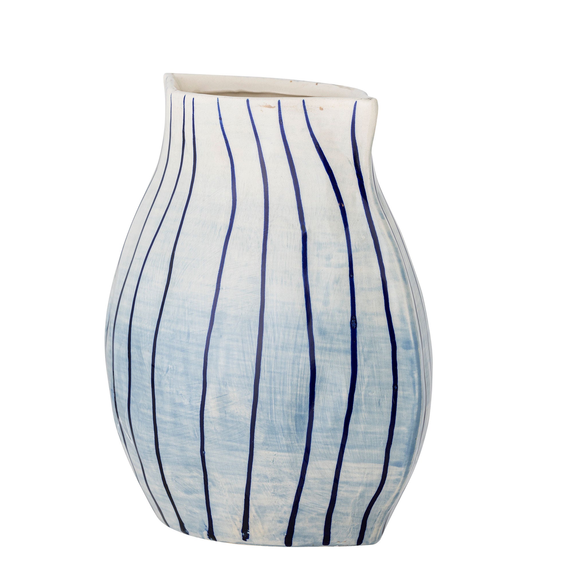 Bloomingville Esra Vase, Blå, Stentøj