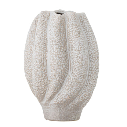 Bloomingville Cove Vase, Hvid, Stentøj