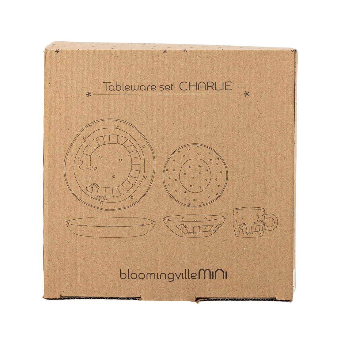 Bloomingville MINI Charlie Stelsæt, Blå, Stentøj