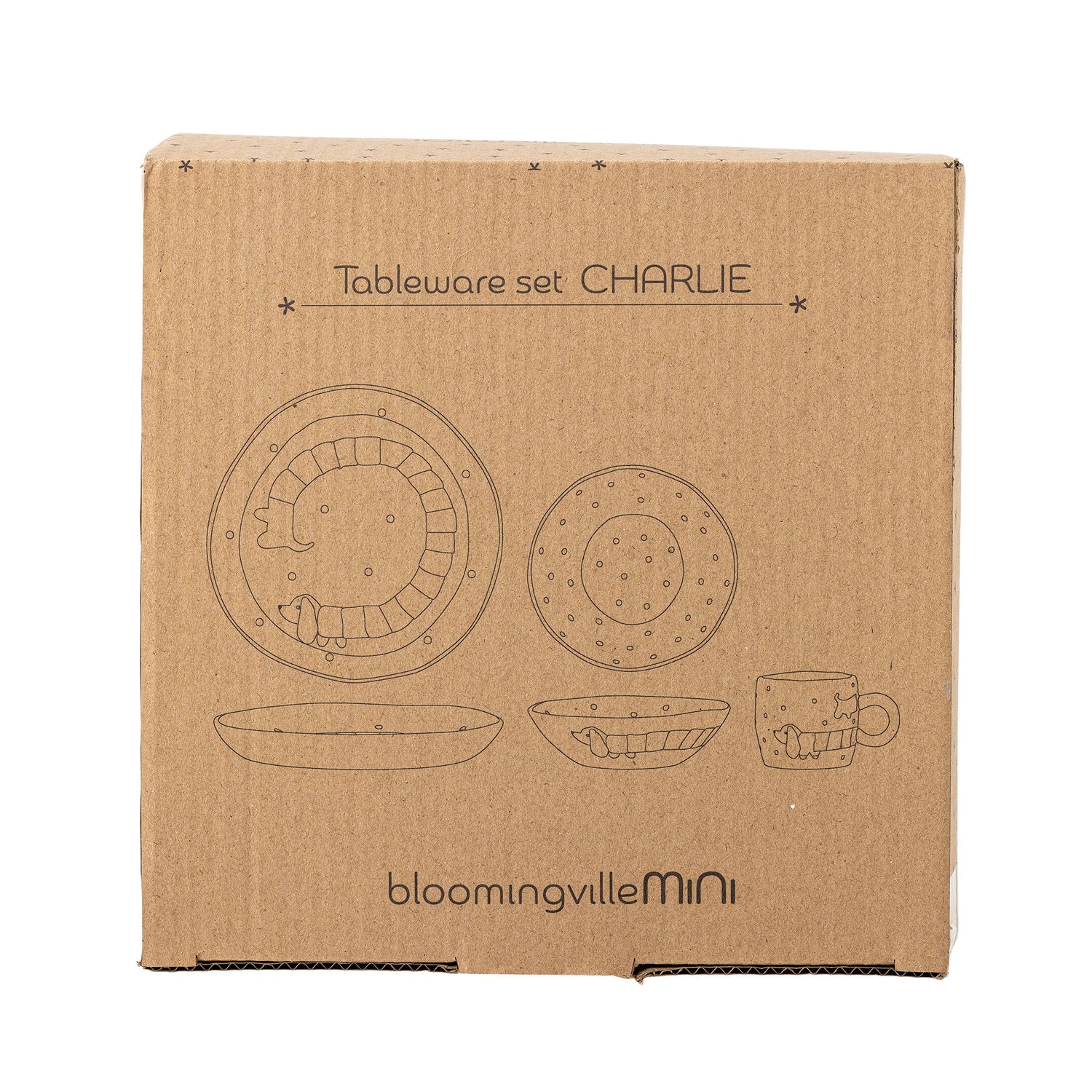 Bloomingville MINI Charlie Stelsæt, Blå, Stentøj