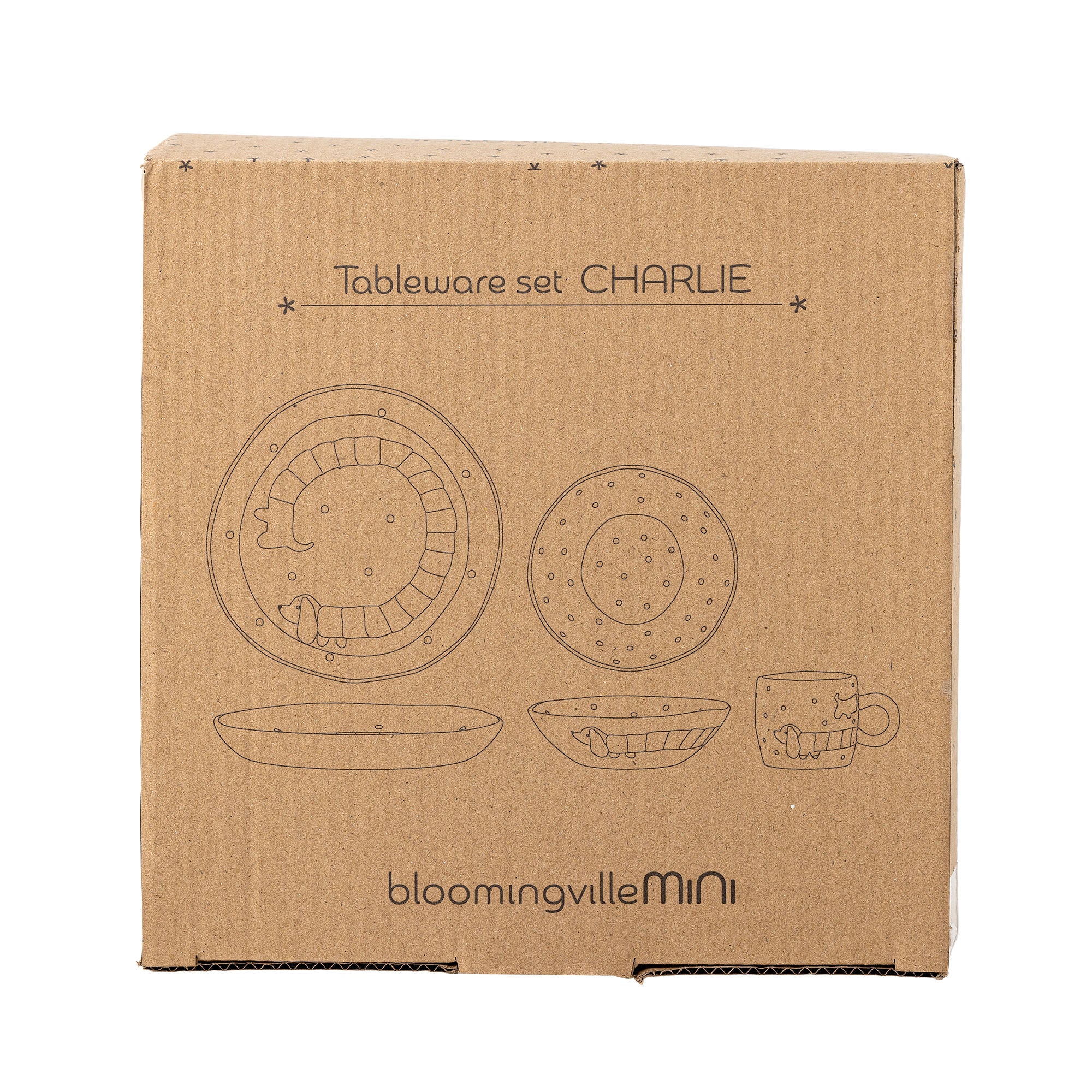 Bloomingville MINI Charlie Stelsæt, Blå, Stentøj