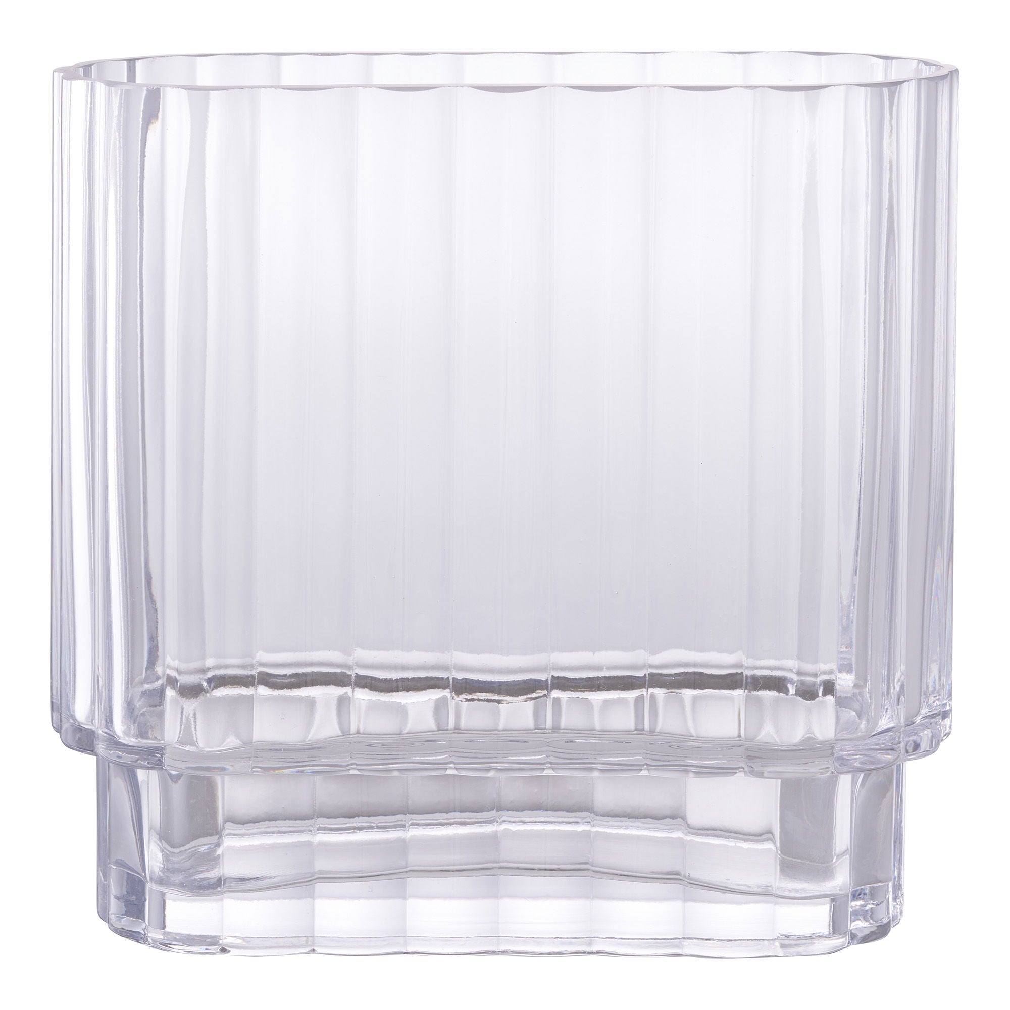 Vase, glas, klar&lt;br&gt;20x9x19,5 cm