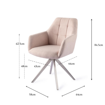 Noto Dining Chair Petal Pink