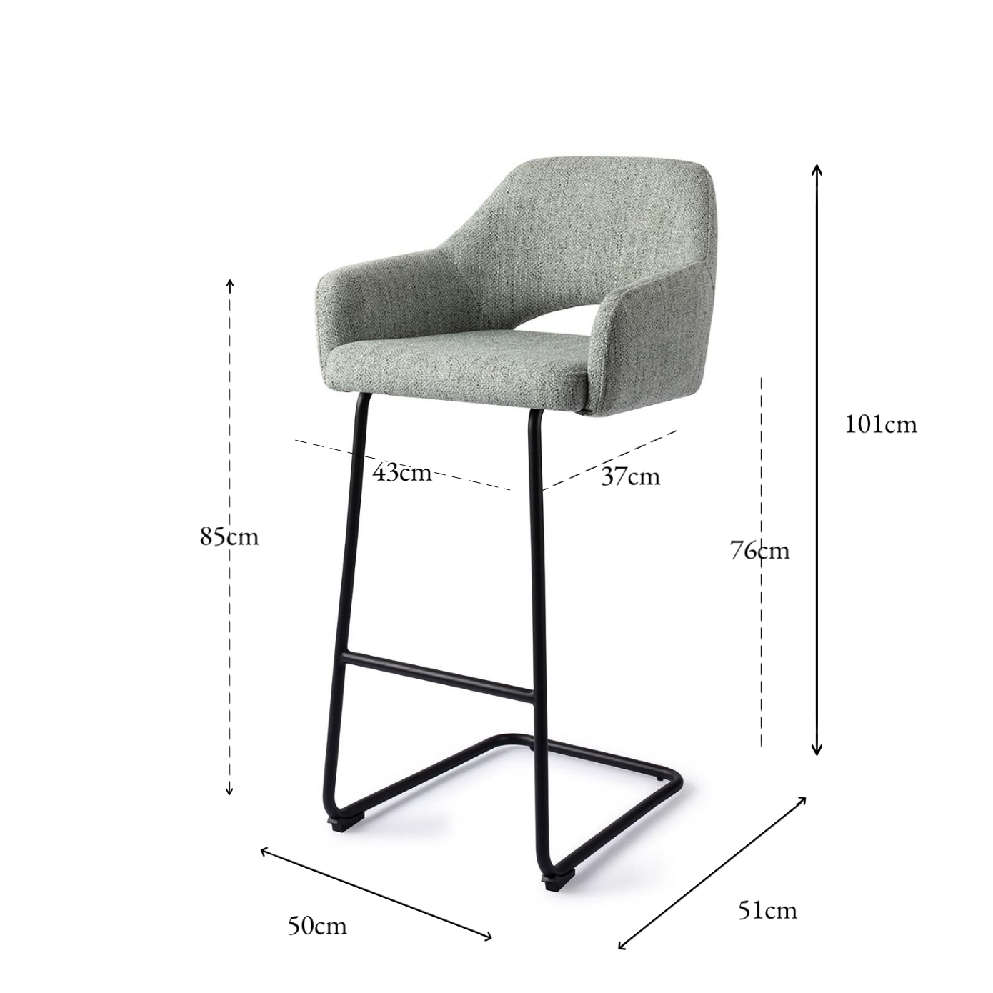 Yanai Bar Chair Soft Sage