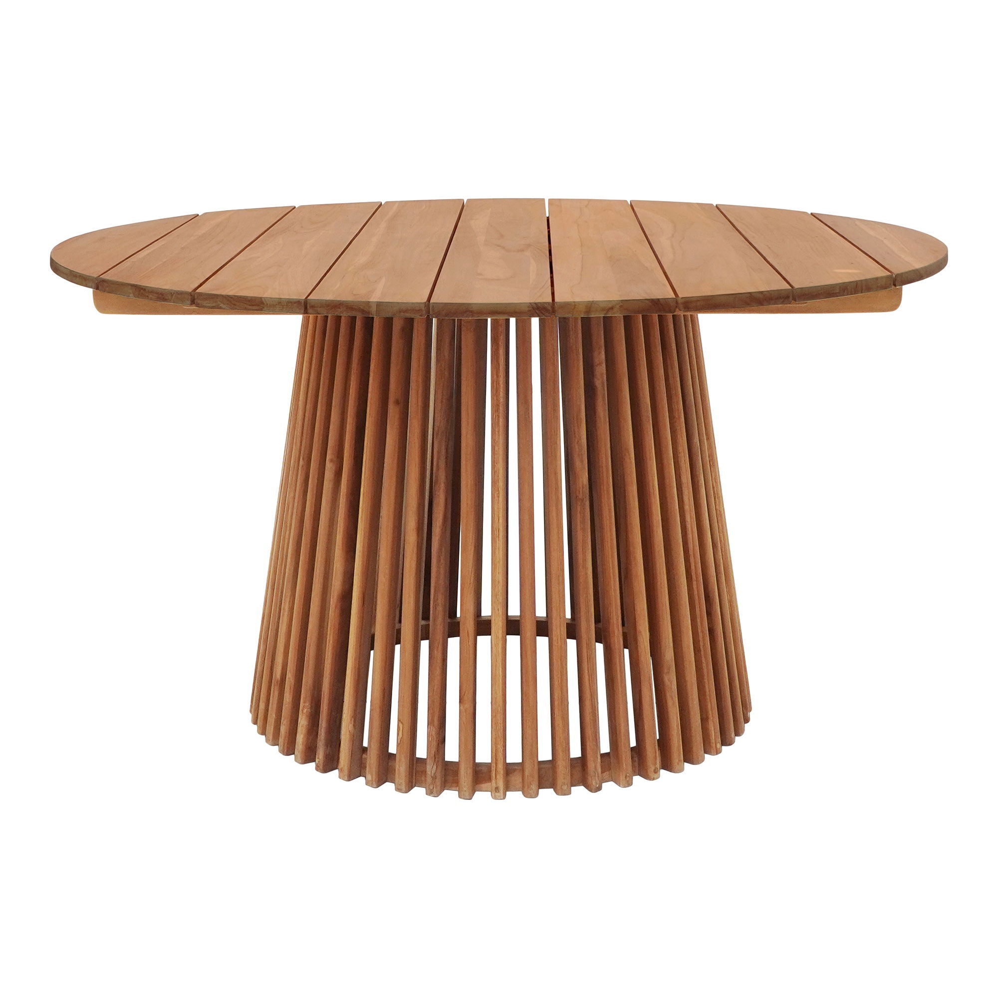 Spisebord, teak, natur&lt;br&gt;ø120x75 cm