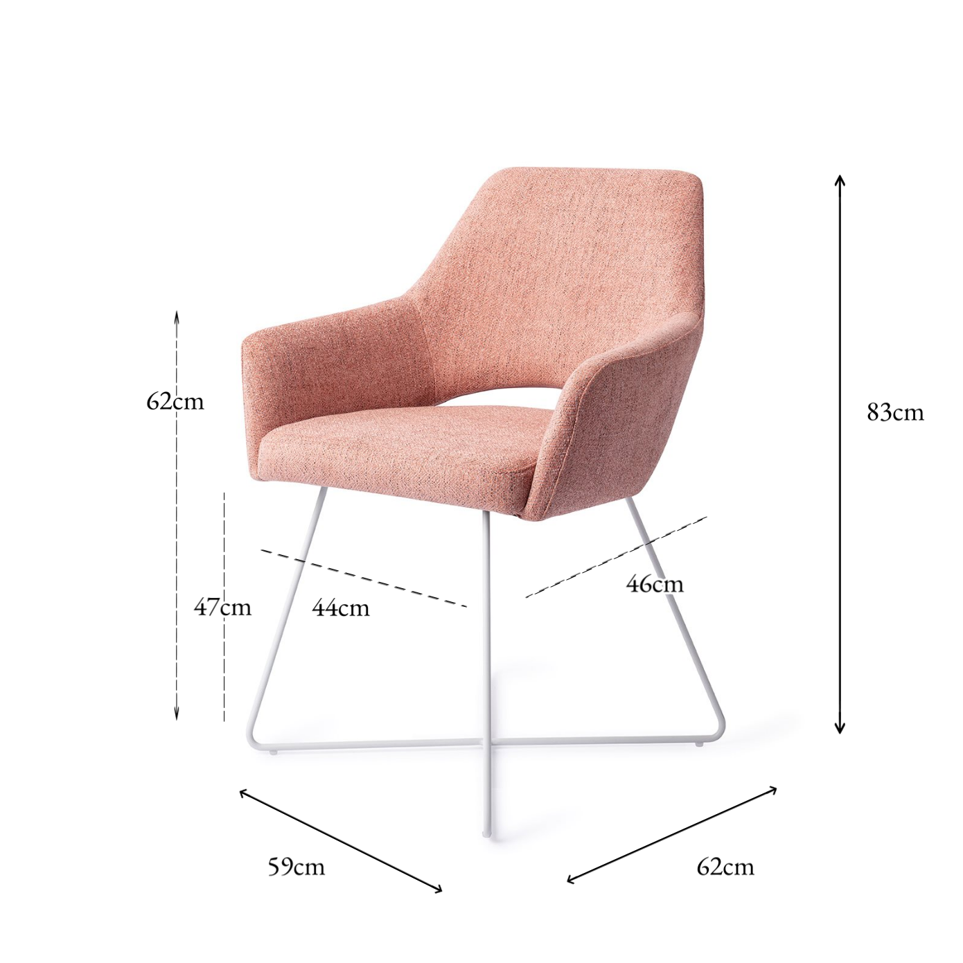 Yanai Dining Chair Pink Punch