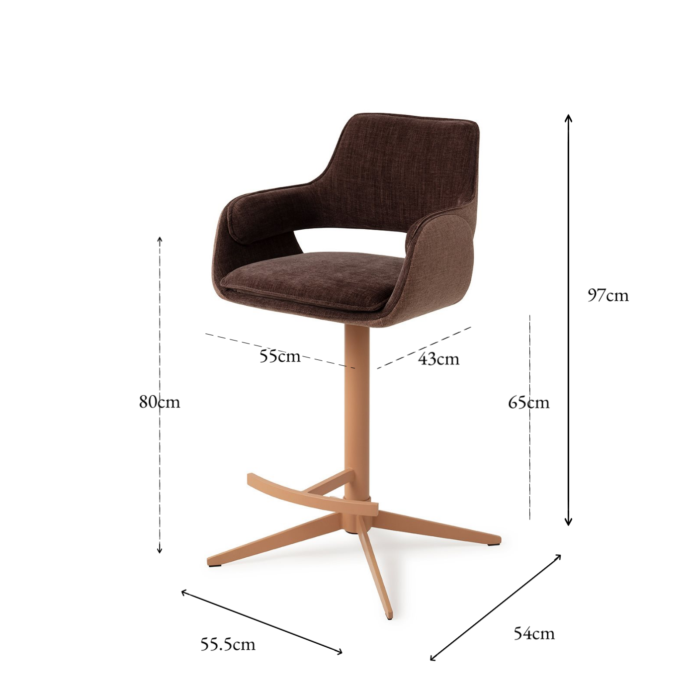 Oketo Bar Chair Chestnut Chase