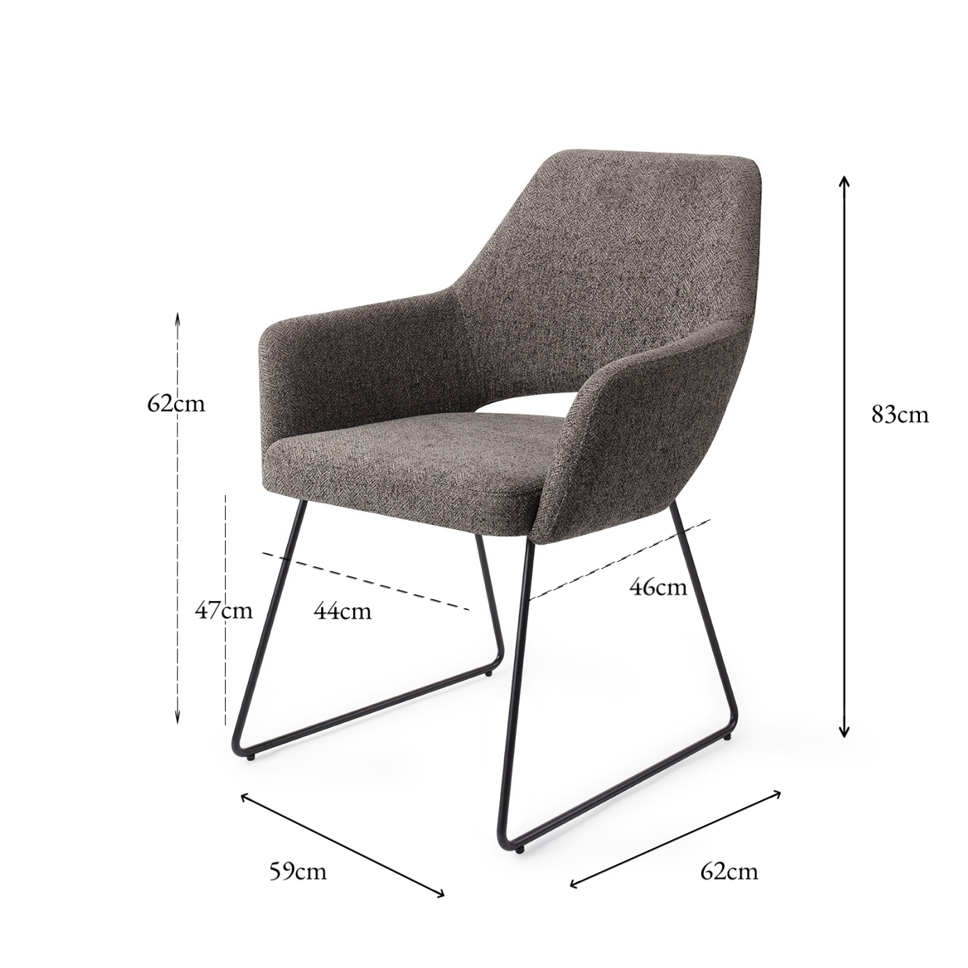 Yanai Dining Chair Amazing Grey