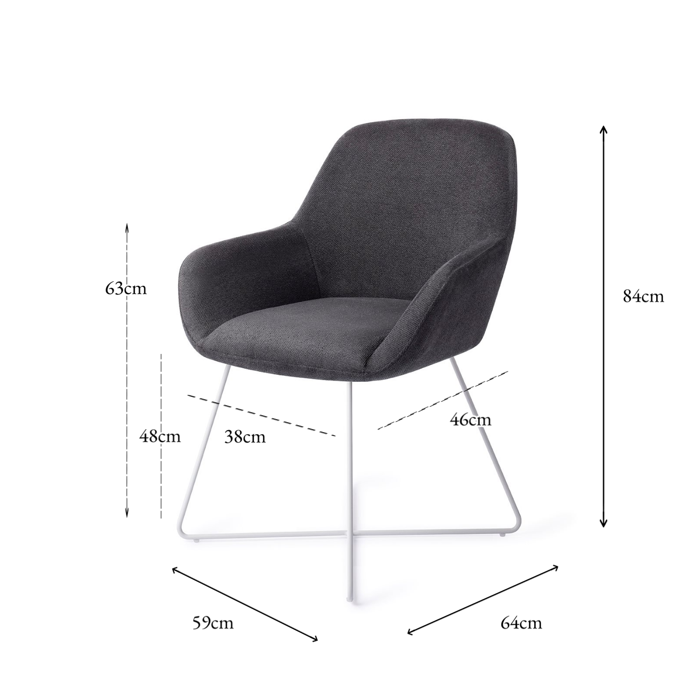 Kushi Dining Chair Black-Out