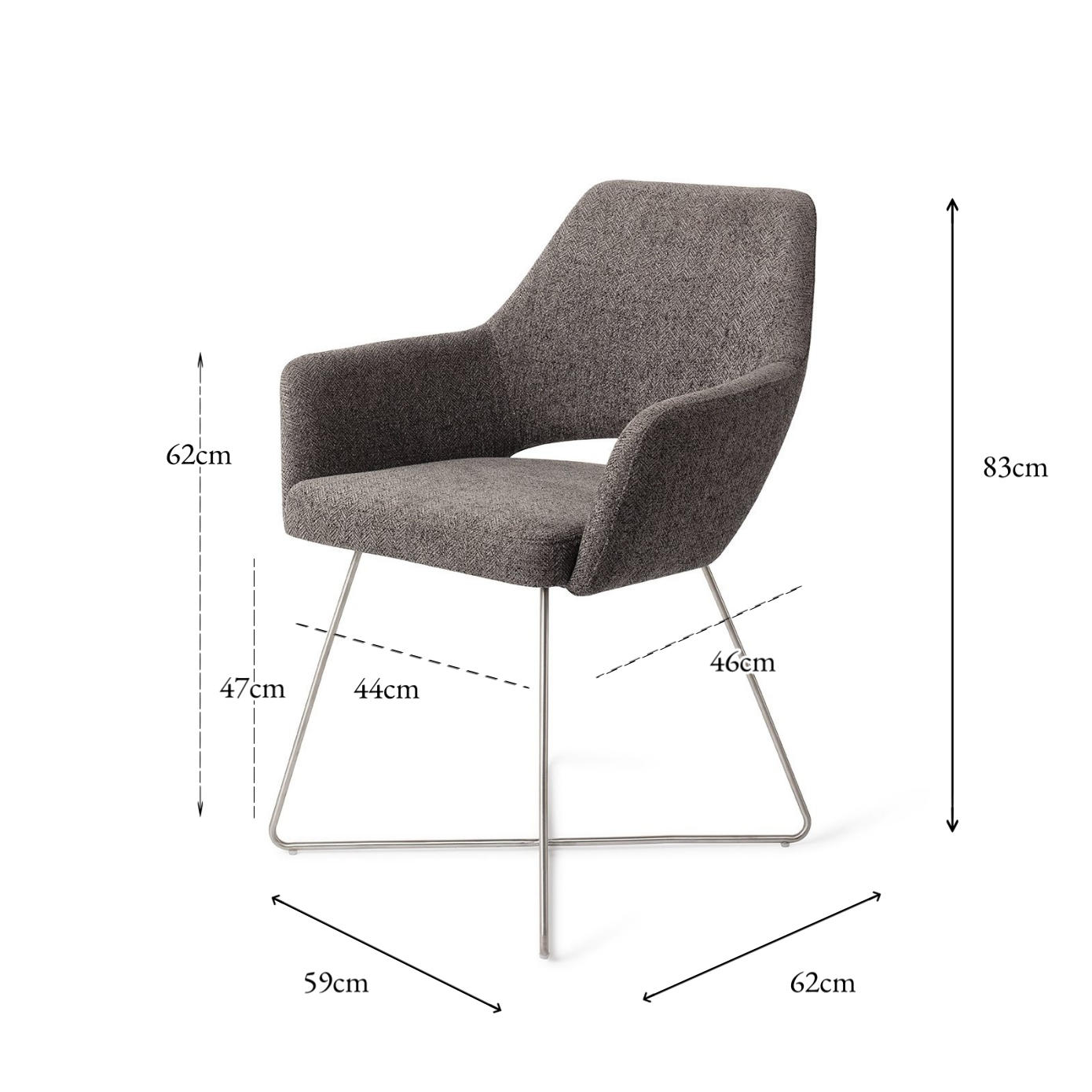 Yanai Dining Chair Amazing Grey