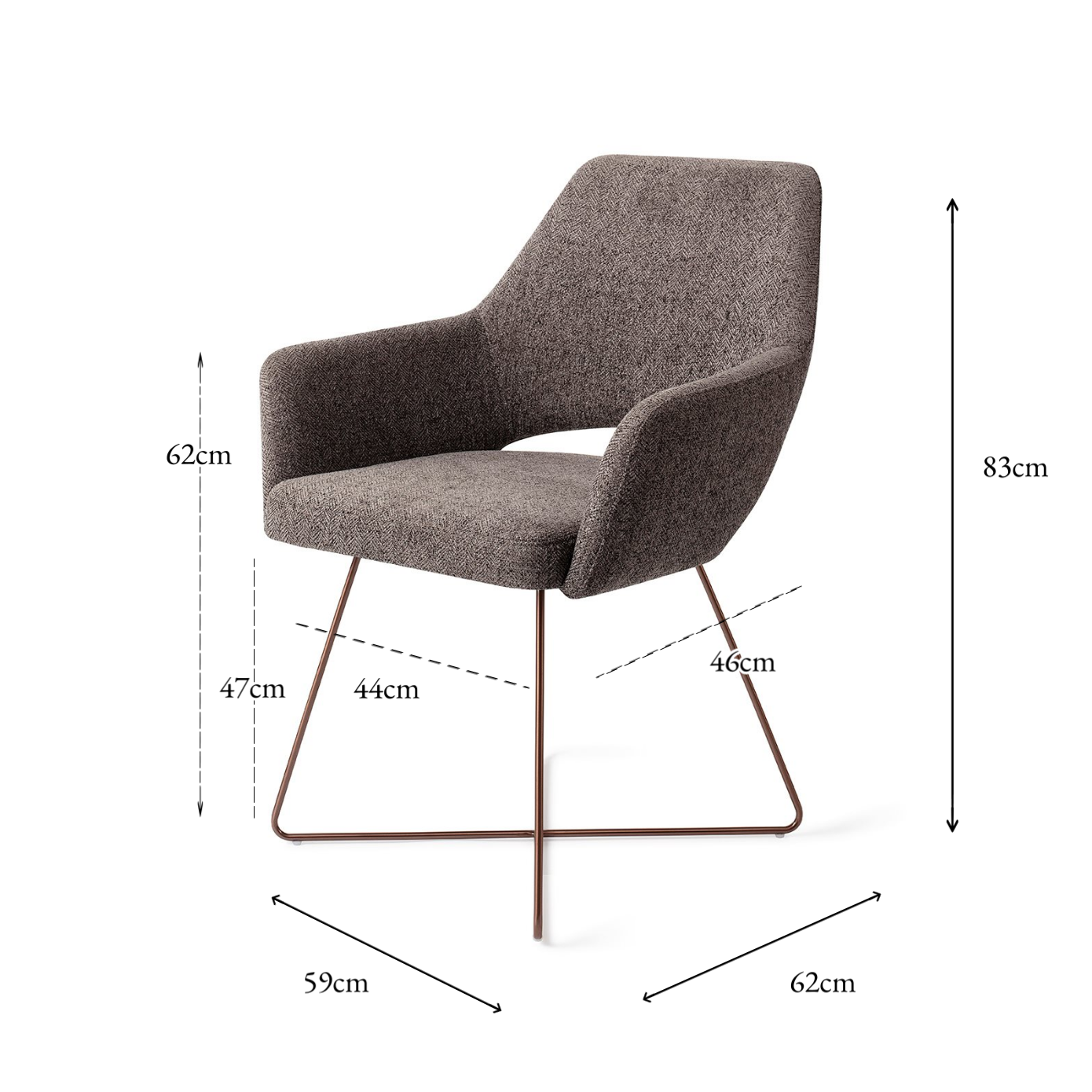 Yanai Dining Chair Amazing Grey