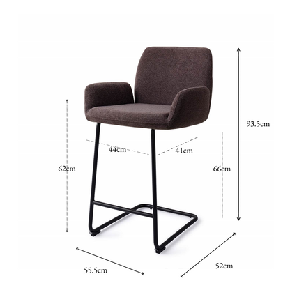 Misaki Bar Chair Almost Black