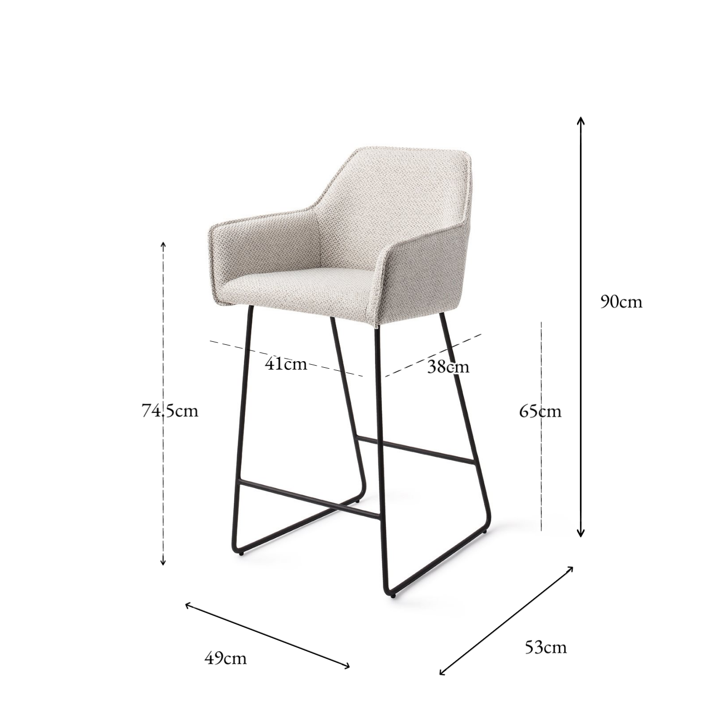 Hofu Bar Chair Checkers Charm