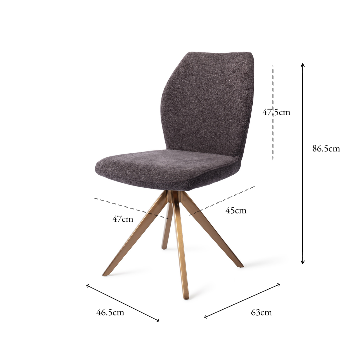 Ikata Dining Chair Almost Black