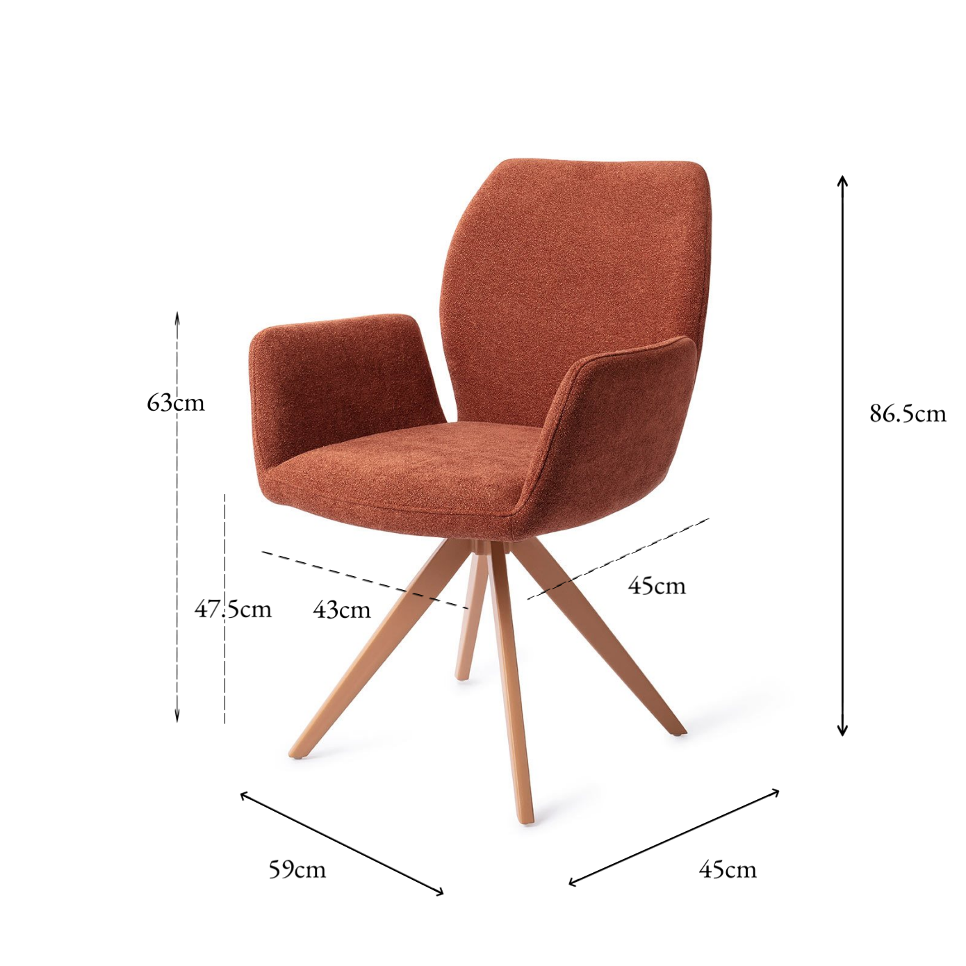 Misaki Dining Chair Cosy Copper