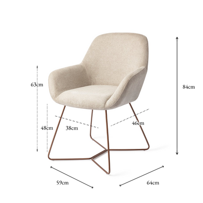 Kushi Dining Chair Ivory Ivy