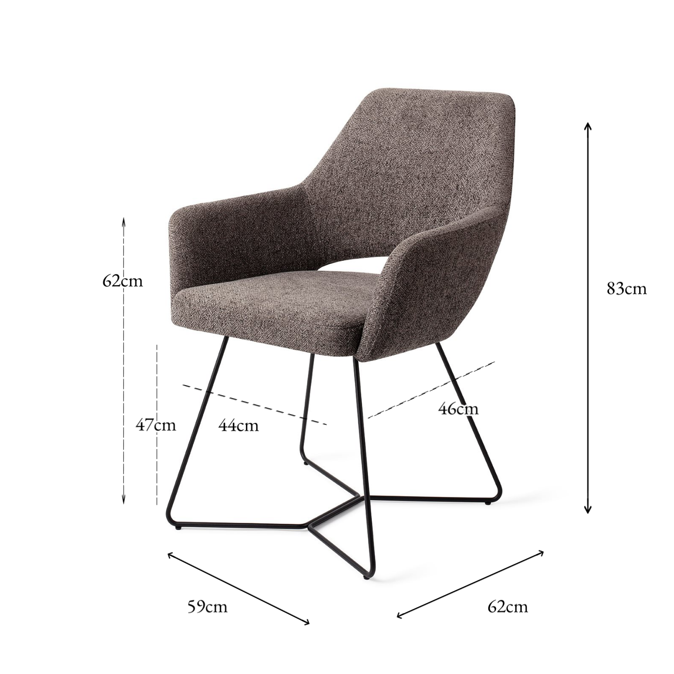 Yanai Dining Chair Amazing Grey