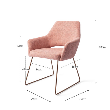 Yanai Dining Chair Pink Punch