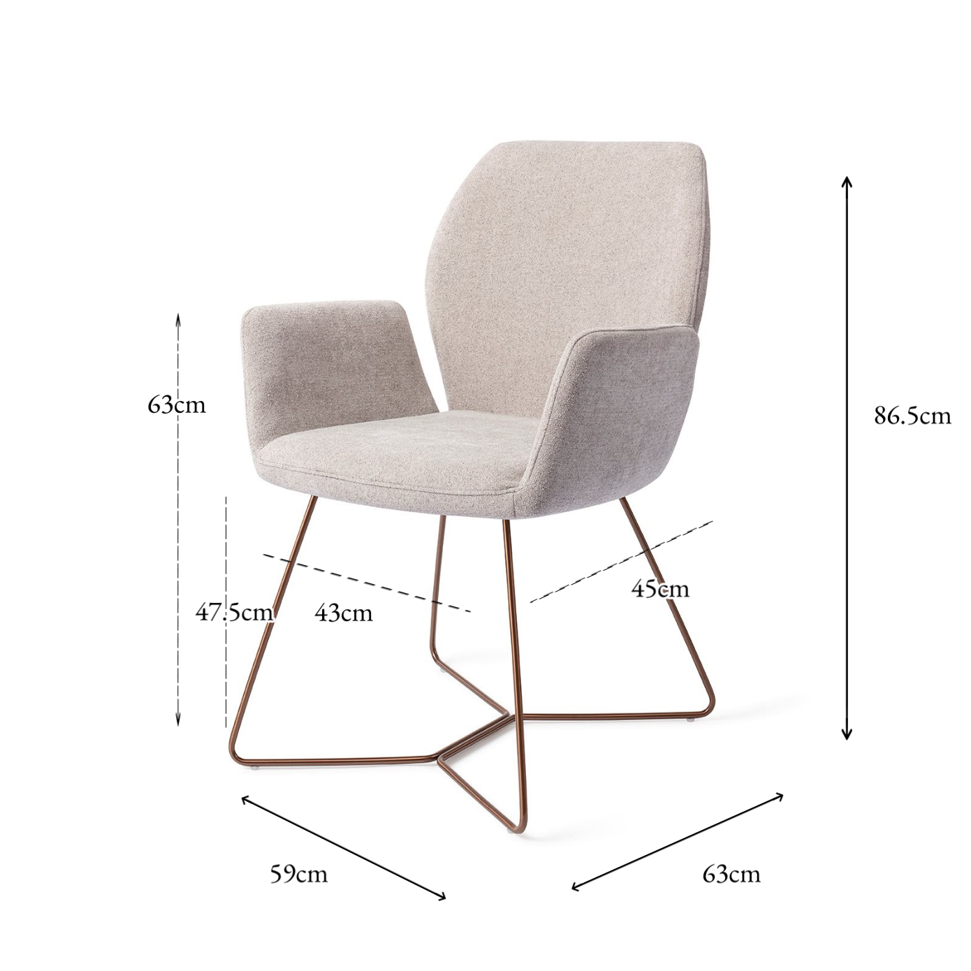 Misaki Dining Chair Pretty Plaster