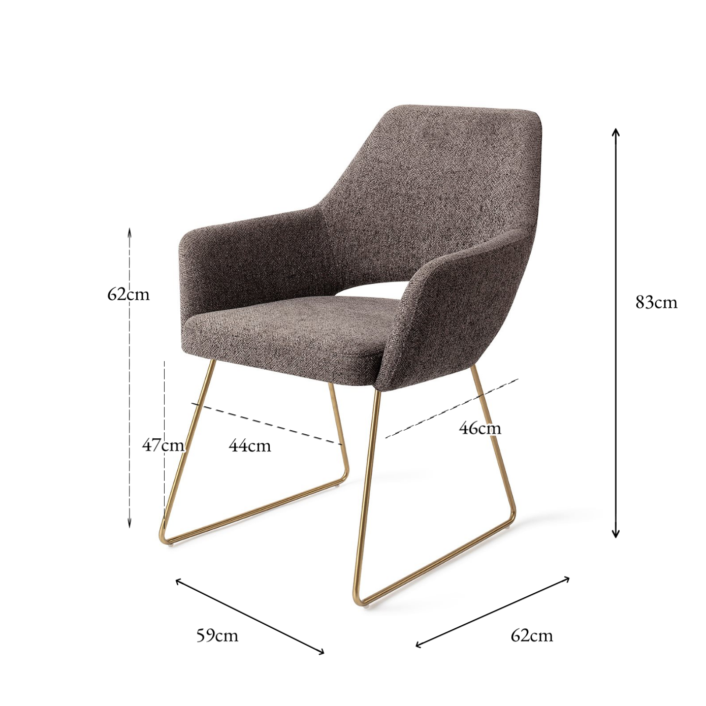 Yanai Dining Chair Amazing Grey