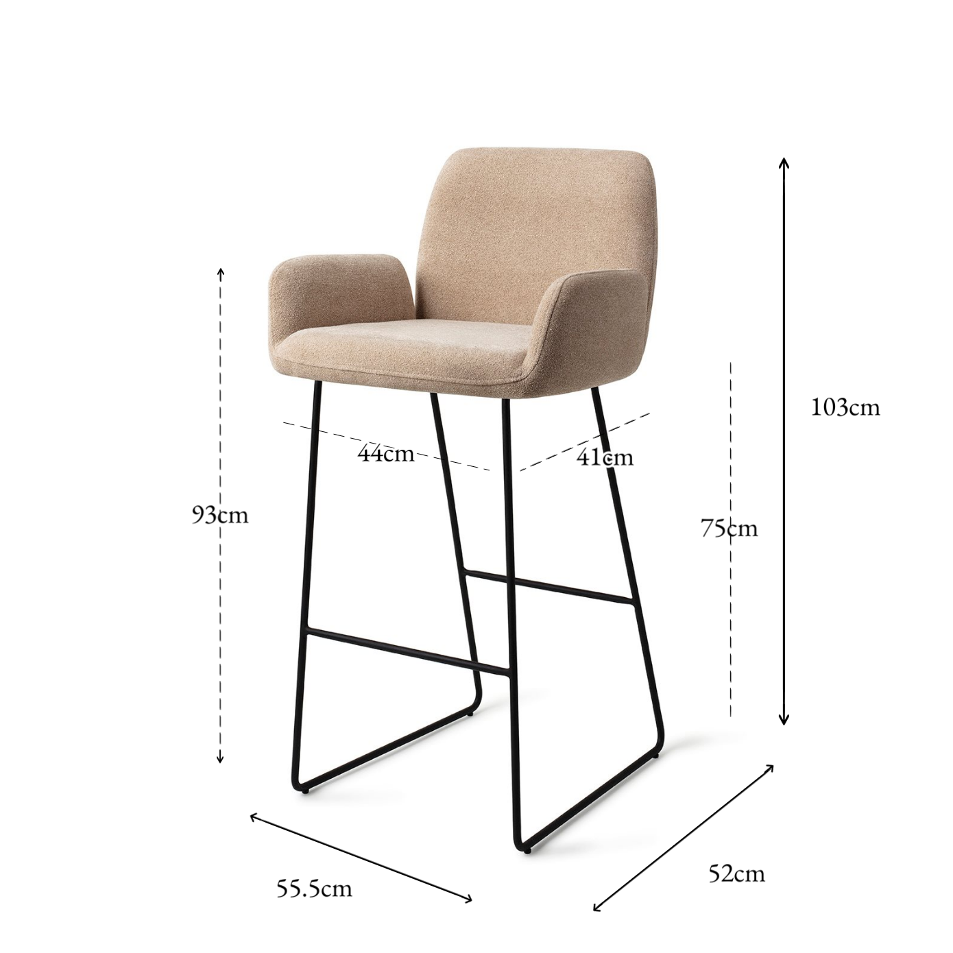 Misaki Bar Chair Funky Fudge