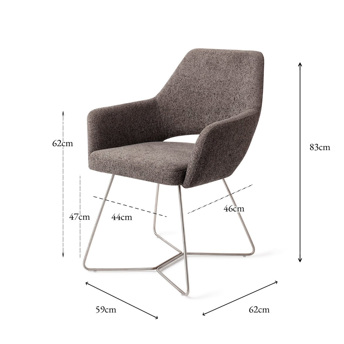 Yanai Dining Chair Amazing Grey