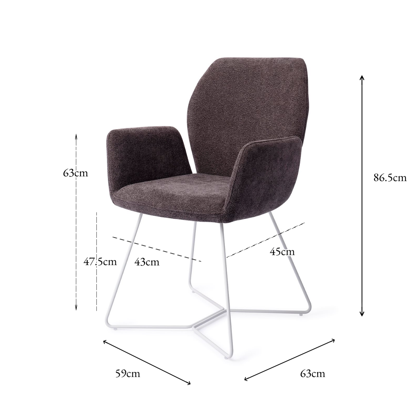 Misaki Dining Chair Almost Black