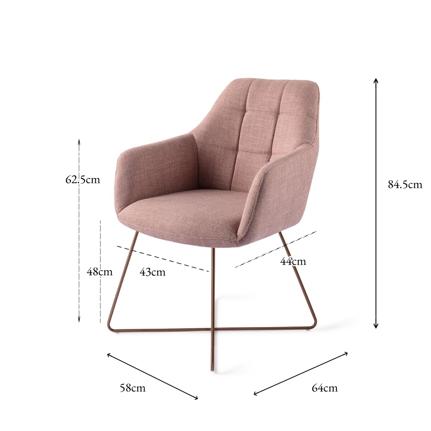 Noto Dining Chair Vintage Rose