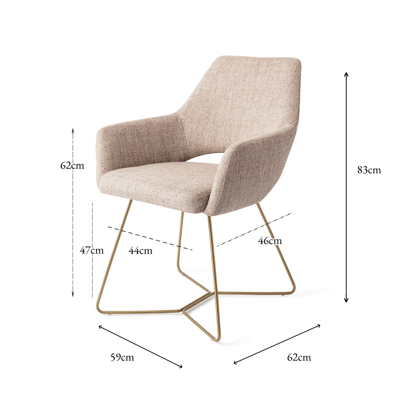 Yanai Dining Chair Biscuit Beach