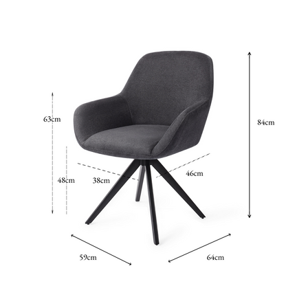 Kushi Dining Chair Black-Out