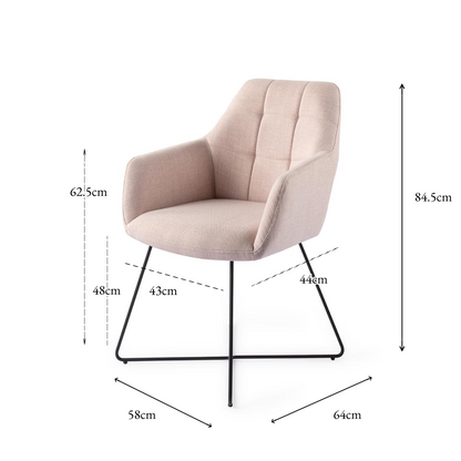 Noto Dining Chair Petal Pink