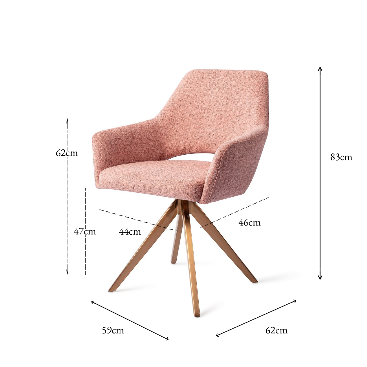 Yanai Dining Chair Pink Punch