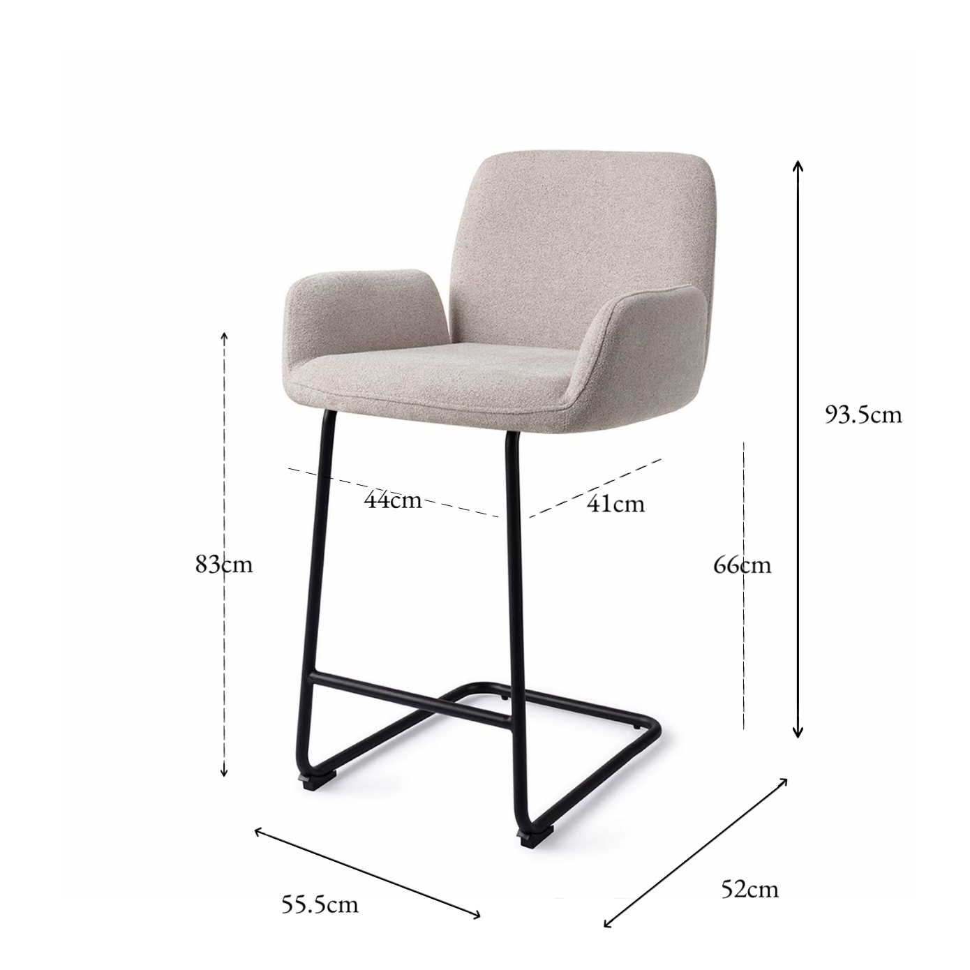 Misaki Bar Chair Pretty Plaster