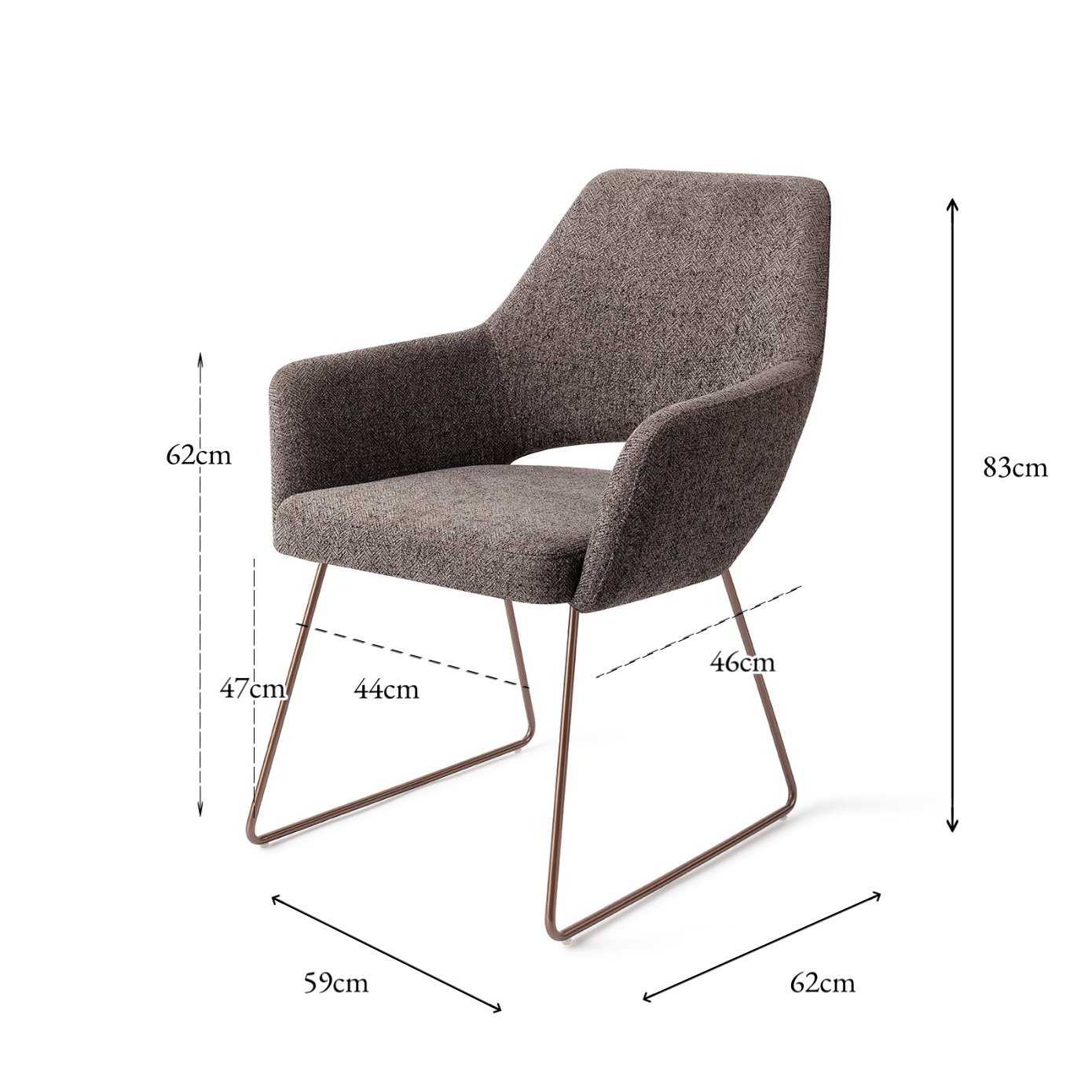 Yanai Dining Chair Amazing Grey