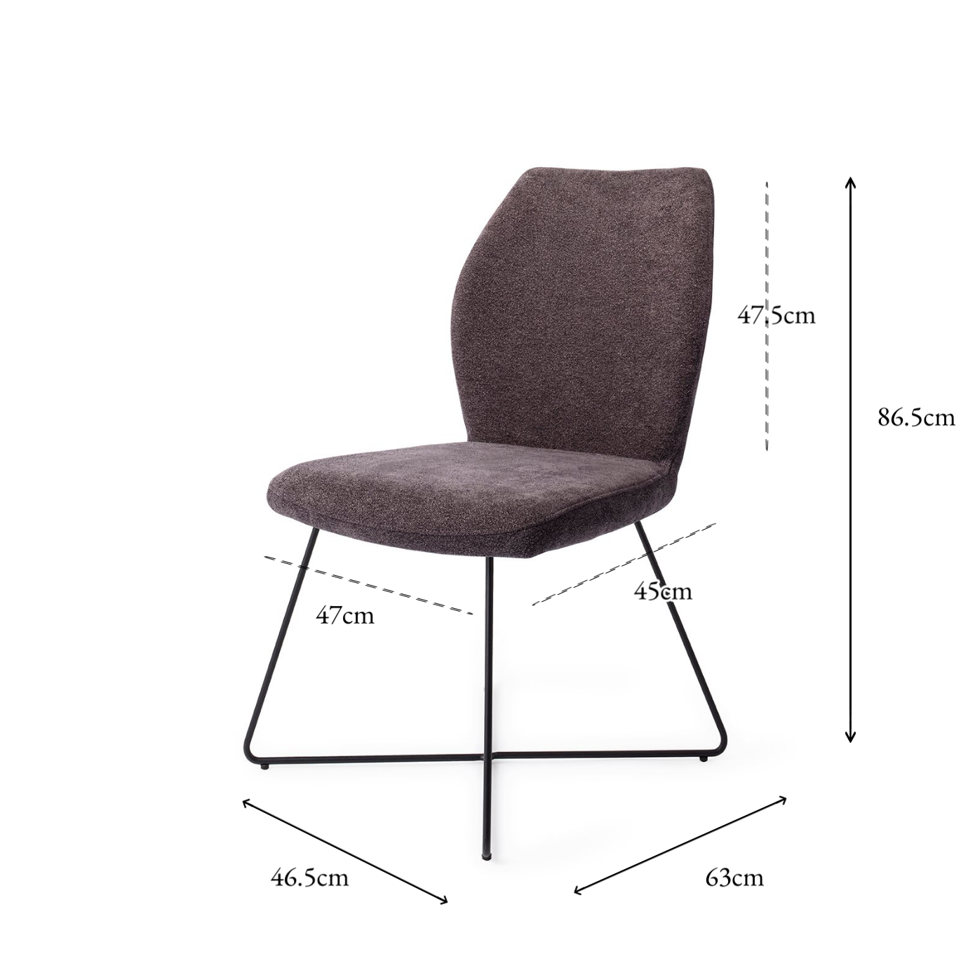 Ikata Dining Chair Almost Black