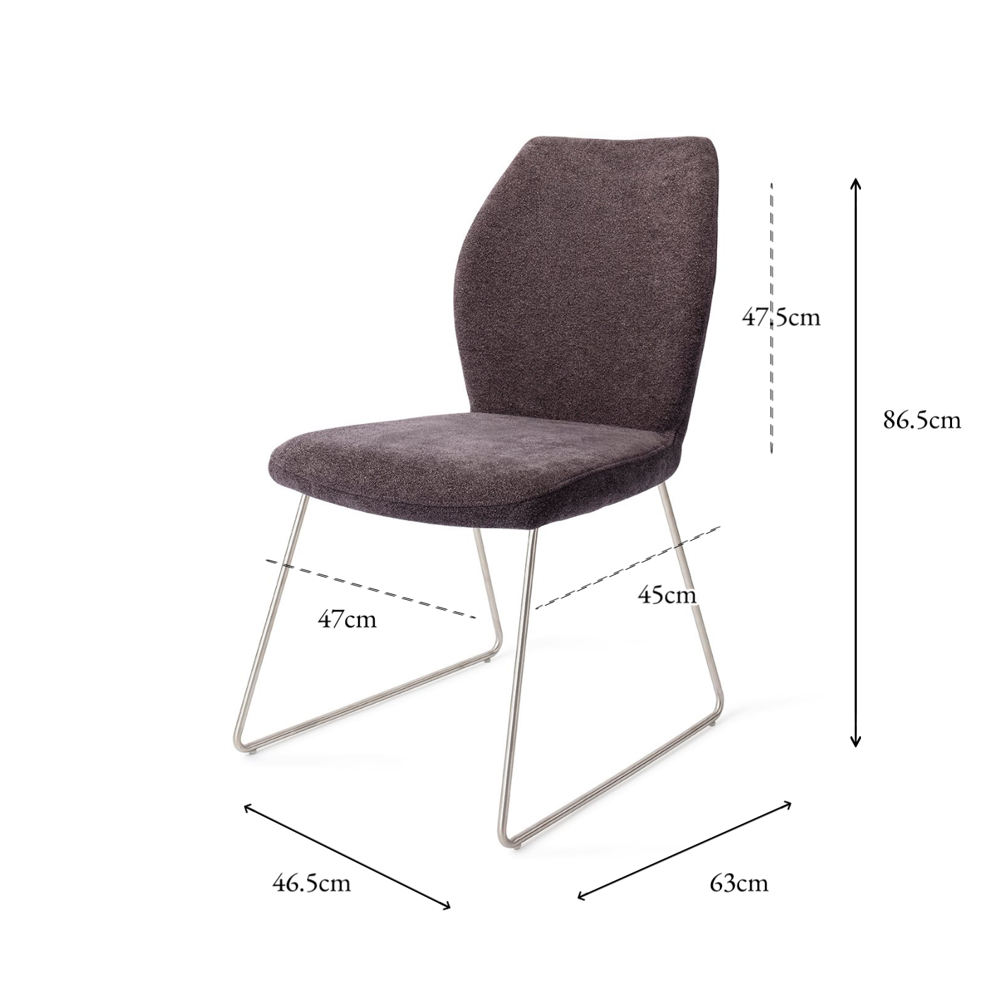 Ikata Dining Chair Almost Black