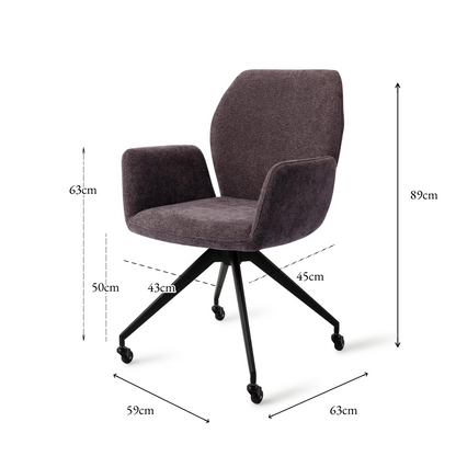 Misaki Dining Chair Almost Black