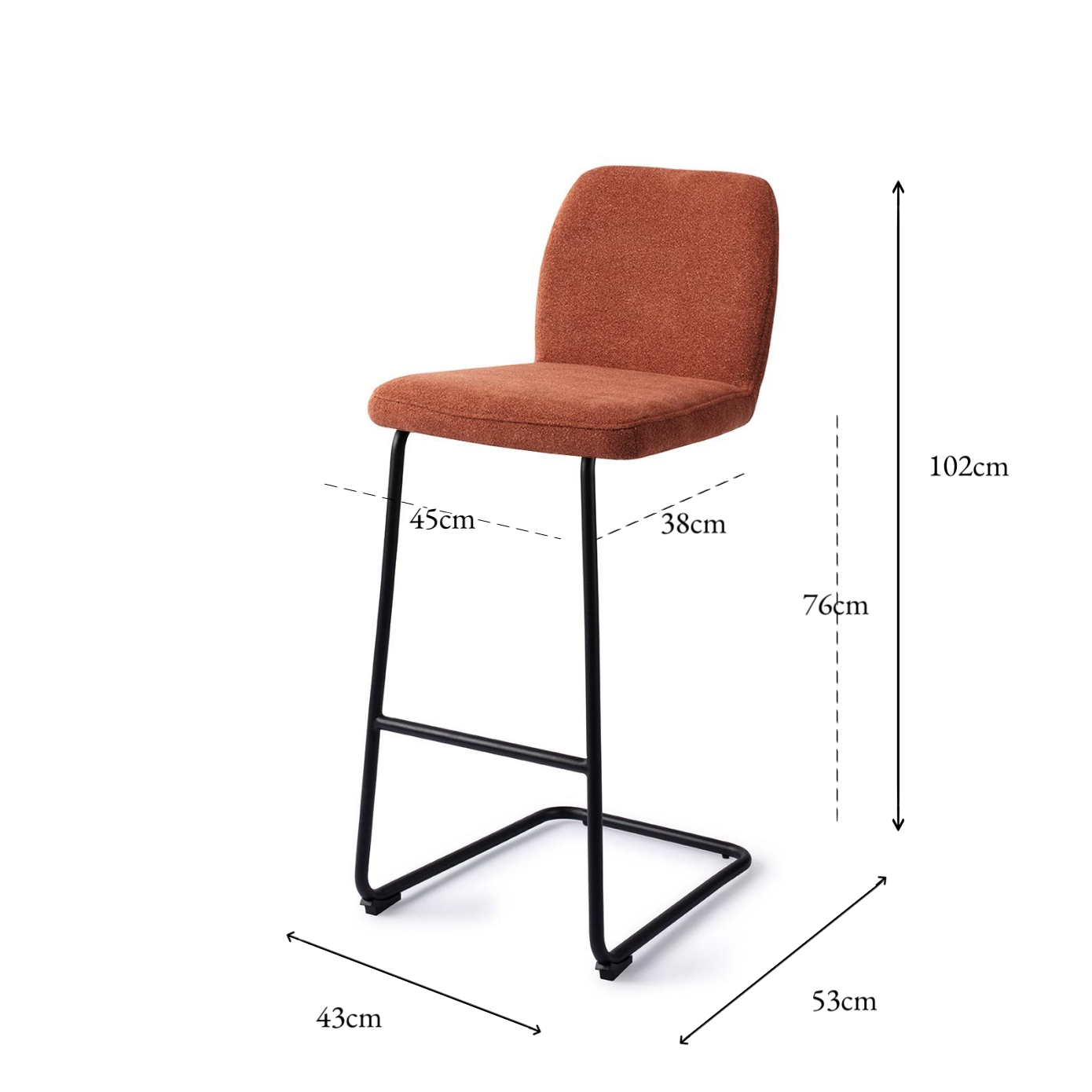 Ikata Bar Chair Cosy Copper