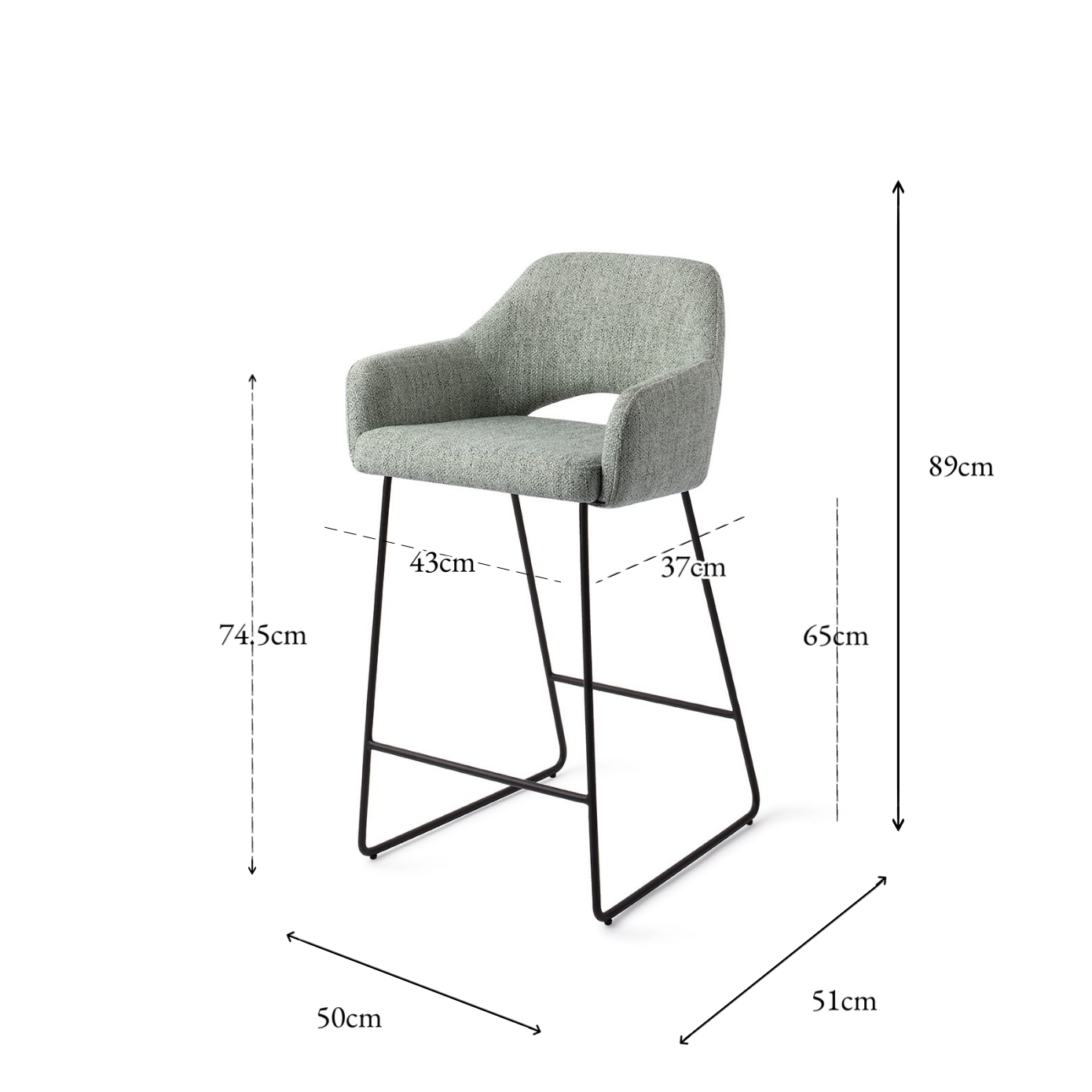 Yanai Bar Chair Soft Sage