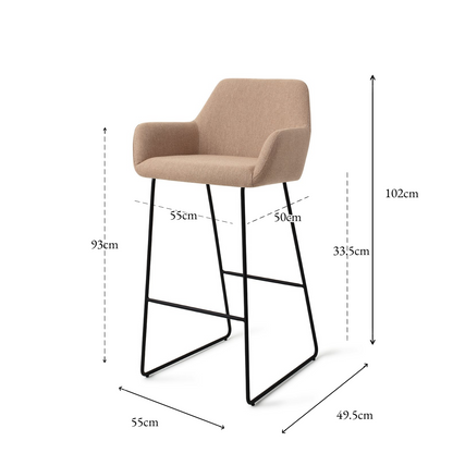 Hiroo Bar Chair Whisper Wheat